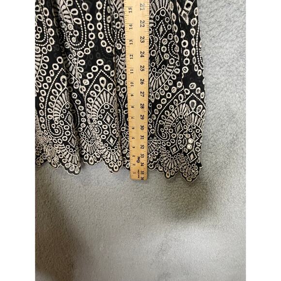 Anthropologie Akemi Kin Brooke eyelet swing dress sheer embroidered boho 4 - Picture 10 of 11